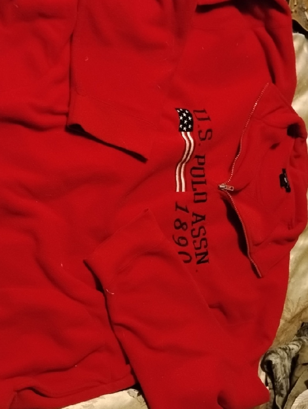Men's 2X Polo Fleece Pullover